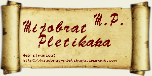 Mijobrat Pletikapa vizit kartica